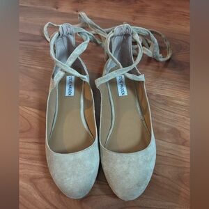 Steve Madden Women's Beige Suede Flats